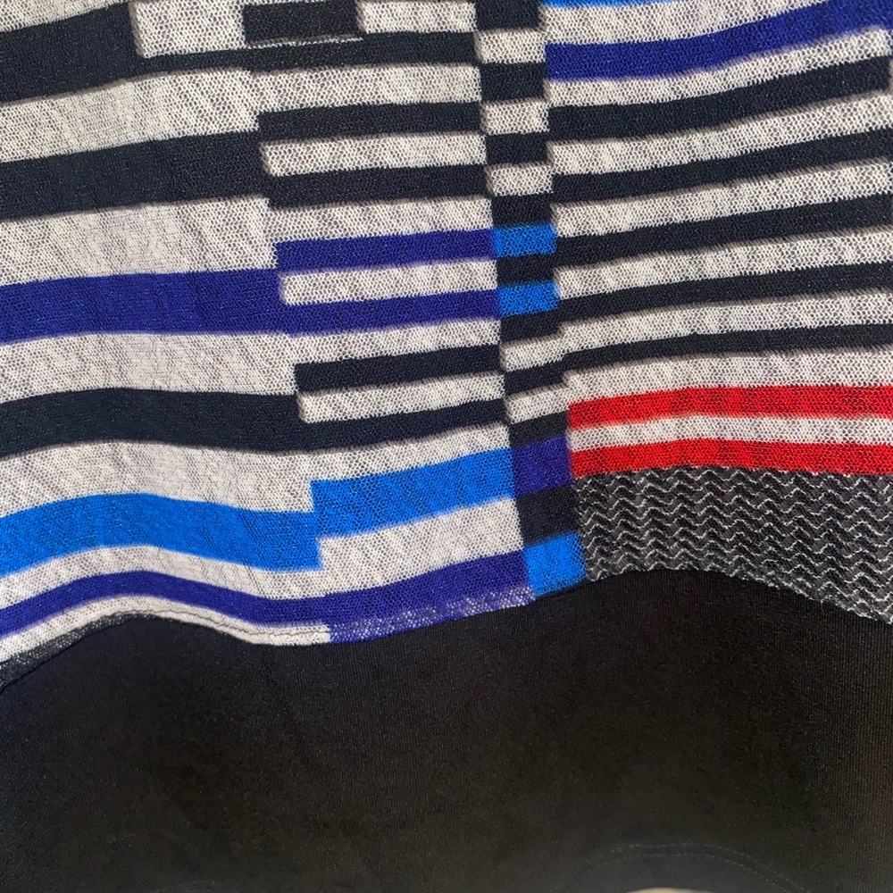 Calessa Chic Striped Patchwork Blouse - image 3